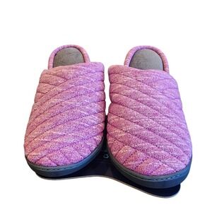 Isotoner Womens Quilted Clog Slippers Vivid Violet Purple US 9.5-10 A96491VIO